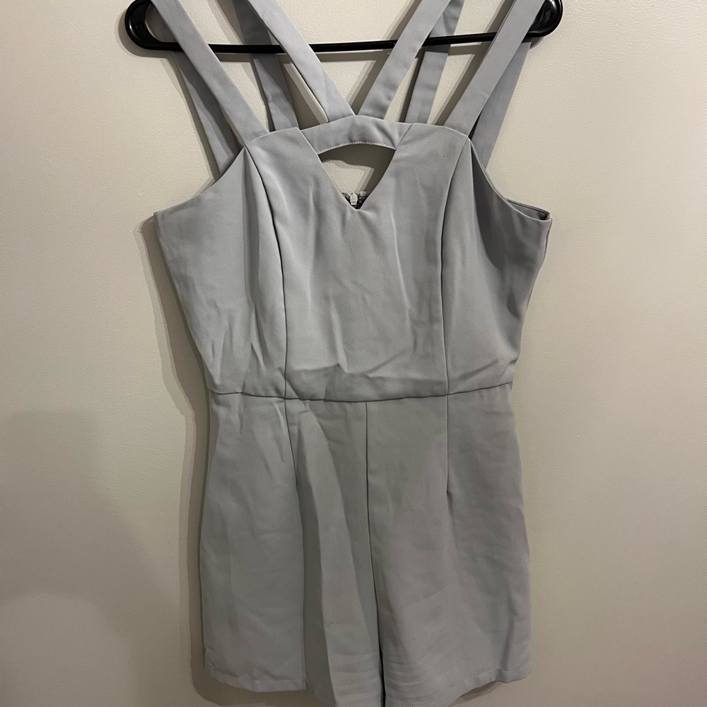 Stylish Blue Strappy Romper